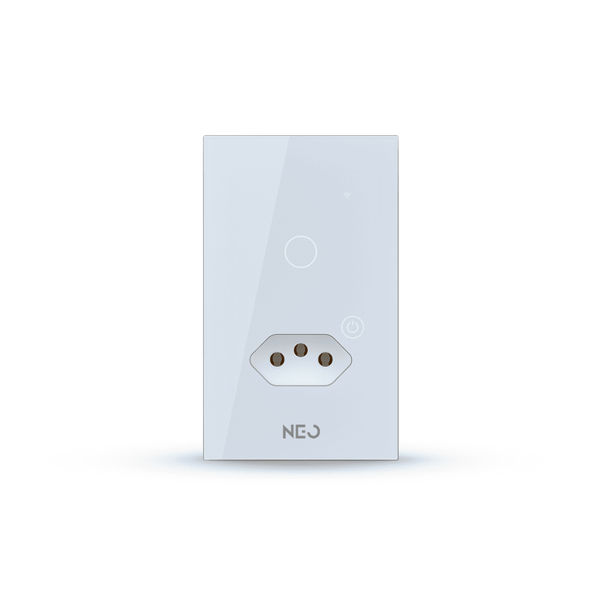 Interruptor Inteligente Wifi 1 Botão com Tomada 10A 4x2 Bivolt Branco Neo - NEO Avant