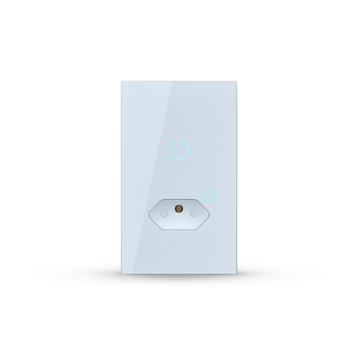 Interruptor Inteligente Smart Wifi 1 Botão Com Tomada 4x2 Bivolt Preto Neo Avant