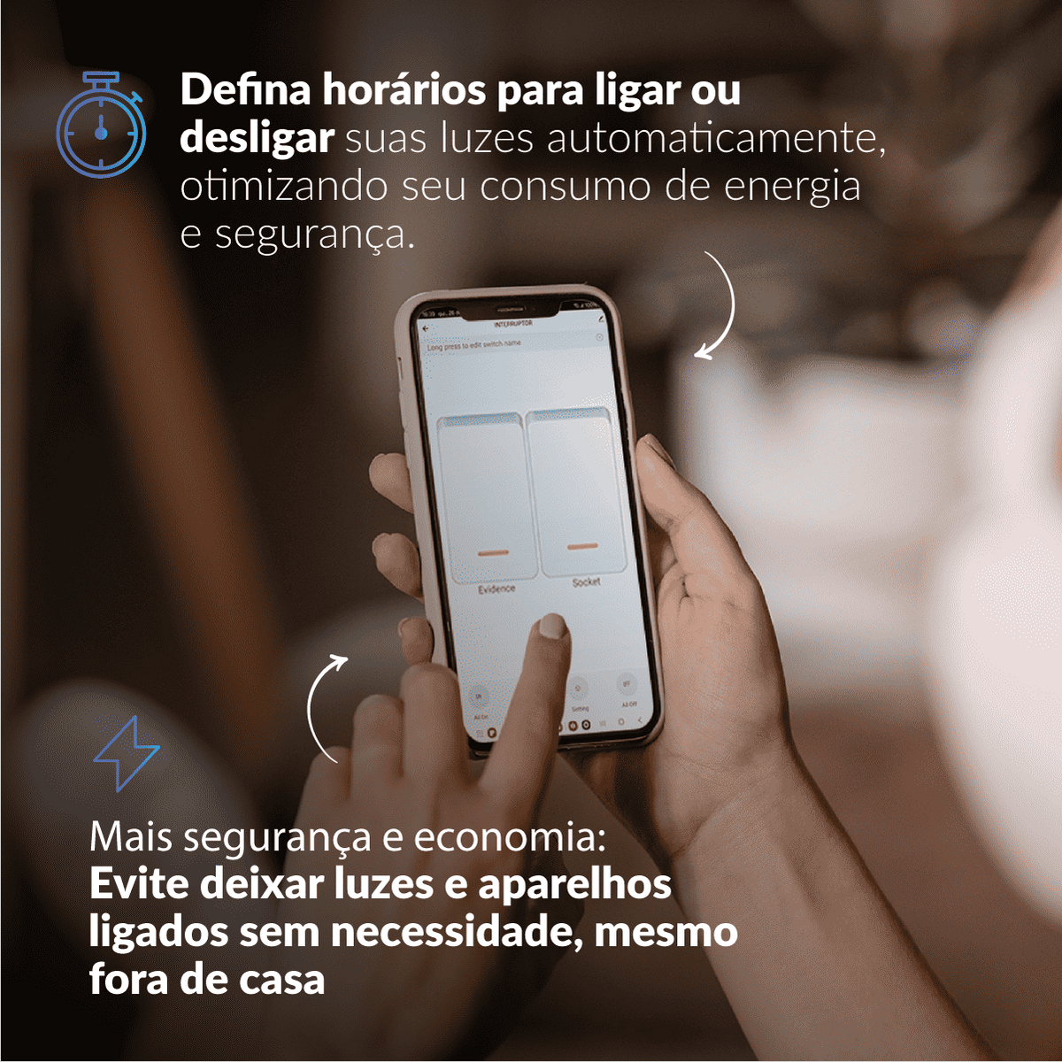 Interruptor Inteligente Wifi 1 Botão com Tomada 10A 4x2 Bivolt Branco Neo - NEO Avant