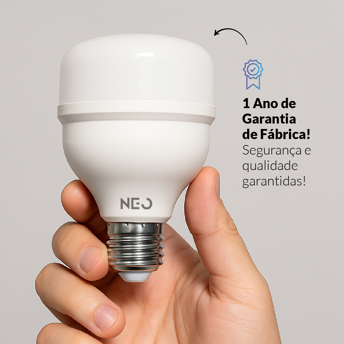 Lâmpada Led Inteligente Wifi Bulbo HP 20W RGB Colorido E27 Neo