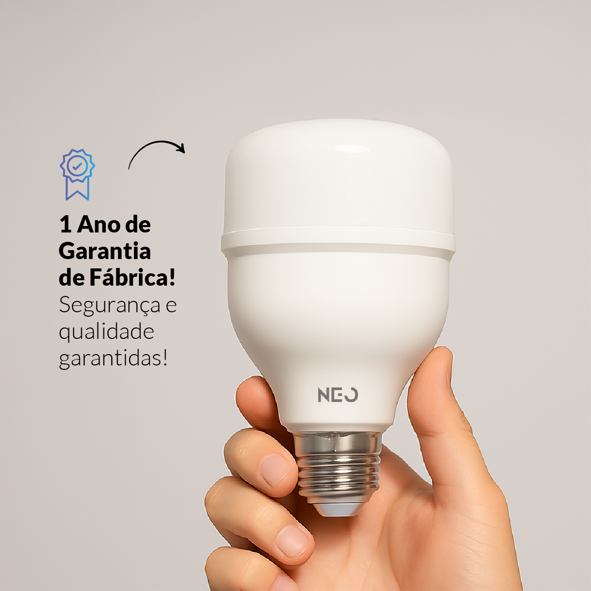 Lâmpada Led Inteligente Wifi Bulbo HP 30W RGB Colorido E27 Neo