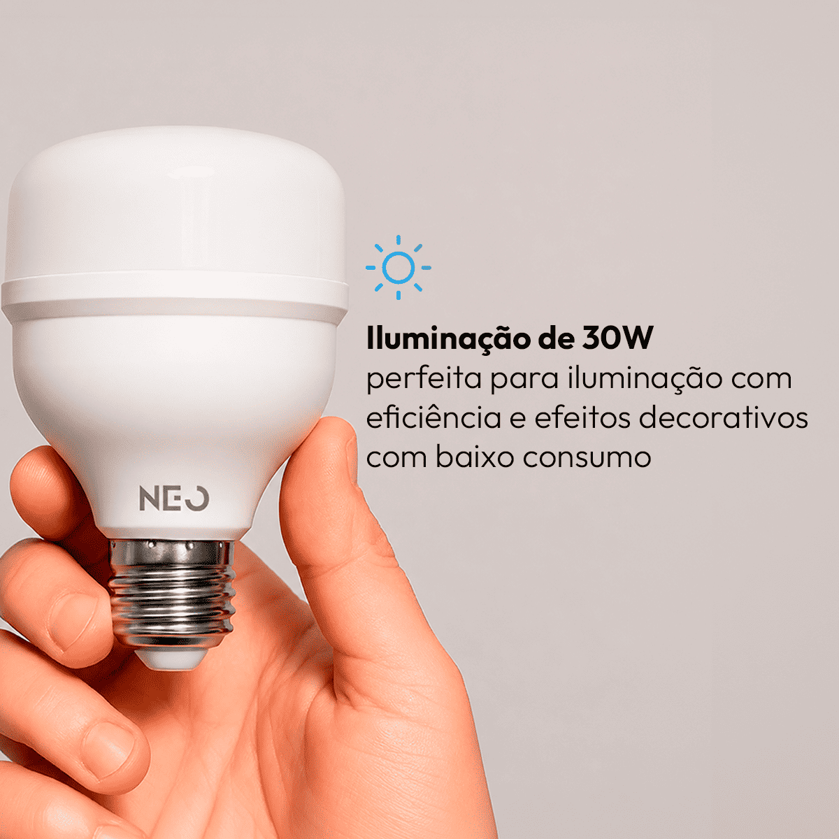 Lâmpada Led Inteligente Wifi Bulbo HP 30W RGB Colorido E27 Neo - NEO Avant