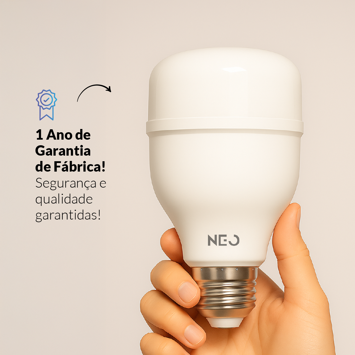 Lâmpada Led Inteligente Bulbo HP Wifi 40W RGB Colorido E27 Neo