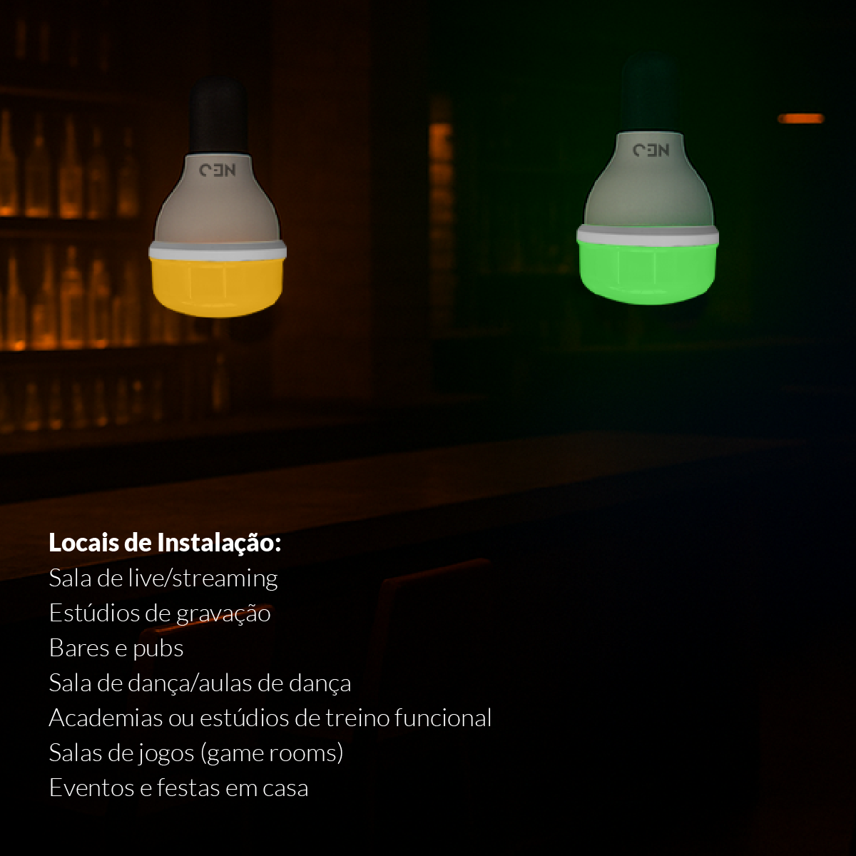 Lâmpada Led Inteligente Bulbo HP Wifi 50W RGB Colorido E27 Bivolt Neo