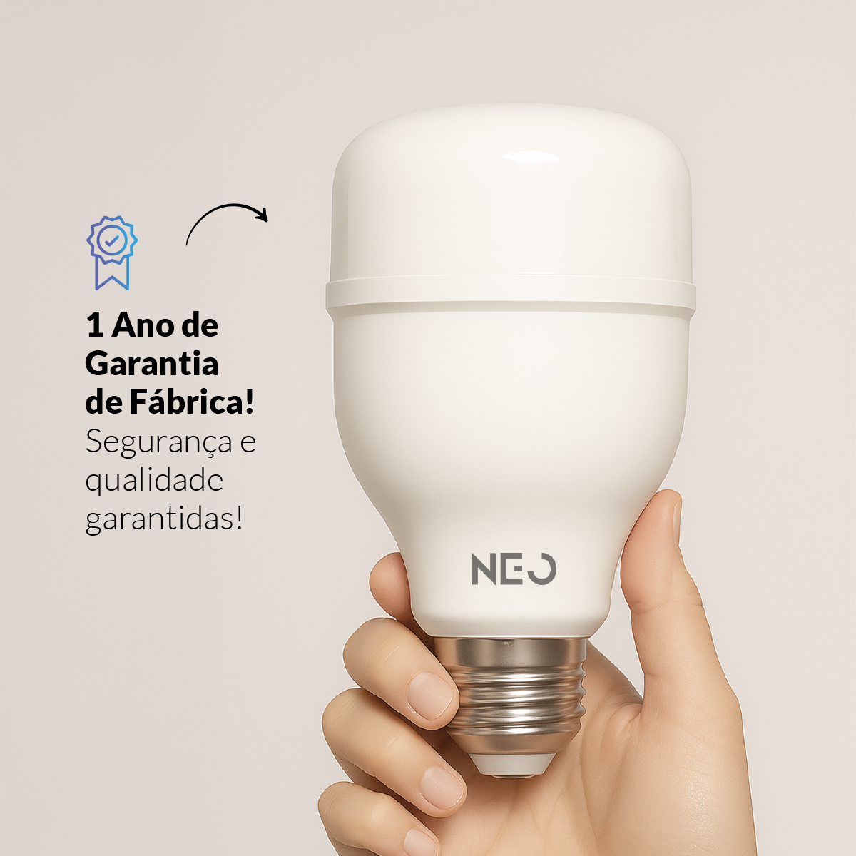 Lâmpada Led Inteligente Bulbo HP Wifi 50W RGB Colorido E27 Bivolt Neo