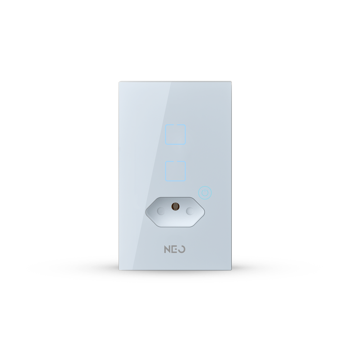Interruptor Inteligente Zigbee 2 Botões Com Tomada 10A 4x2 Bivolt Branco Neo