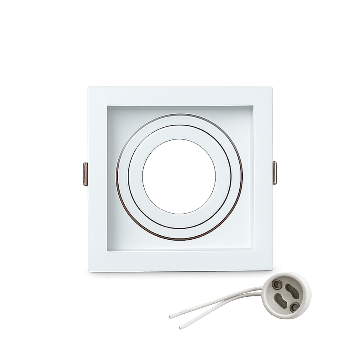 Spot Led Recuado Embutir Gu10/MR16 Uno Quadrado Branco Policarbonato Alut