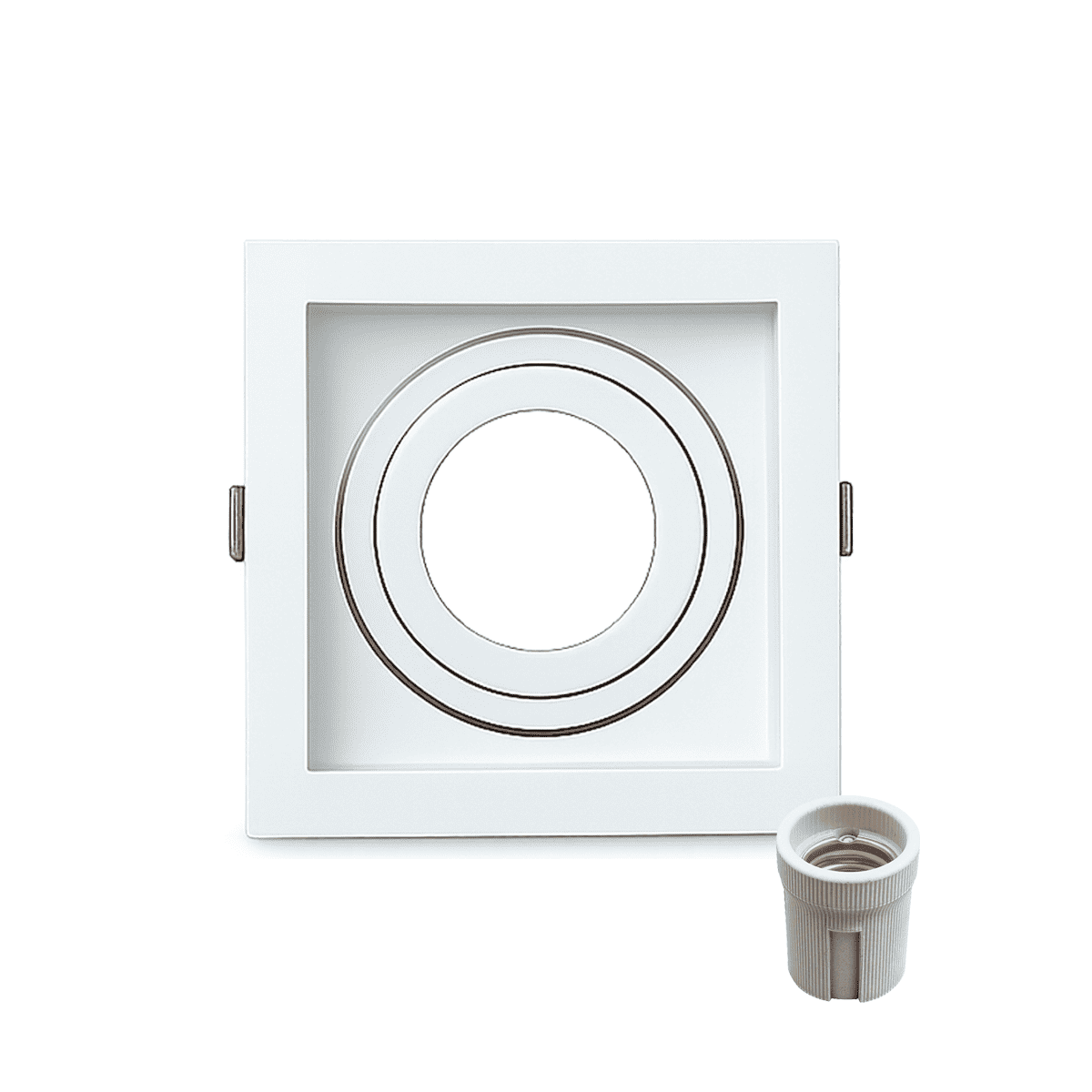 Spot Led Recuado Embutir E27 Par20 Quadrado Branco Policarbonato Alut - NEO Avant