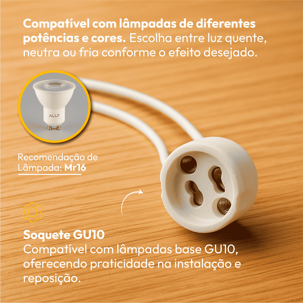 Spot Led Recuado Embutir Gu10/MR16 Duo Quadrado Branco Policarbonato Alut - NEO Avant