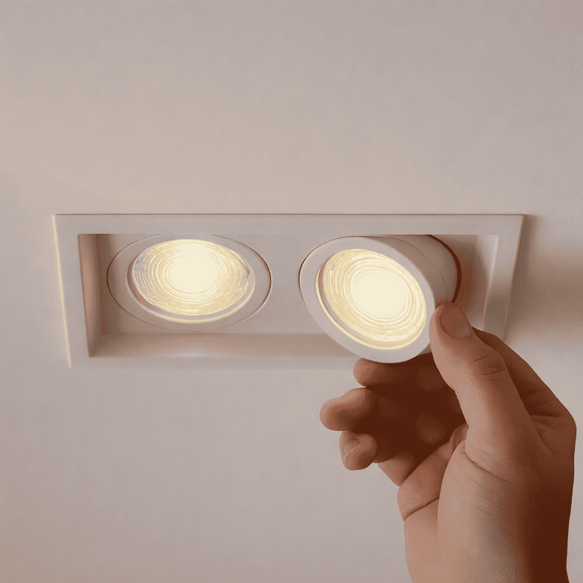 Spot Led Recuado Embutir Gu10/MR16 Duo Quadrado Branco Policarbonato Alut - NEO Avant