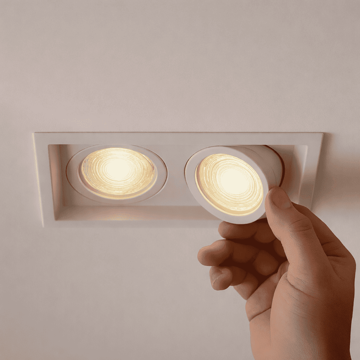 Spot Led Recuado Duo Embutir E27 Par20 Quadrado Branco Policarbonato Alut - NEO Avant