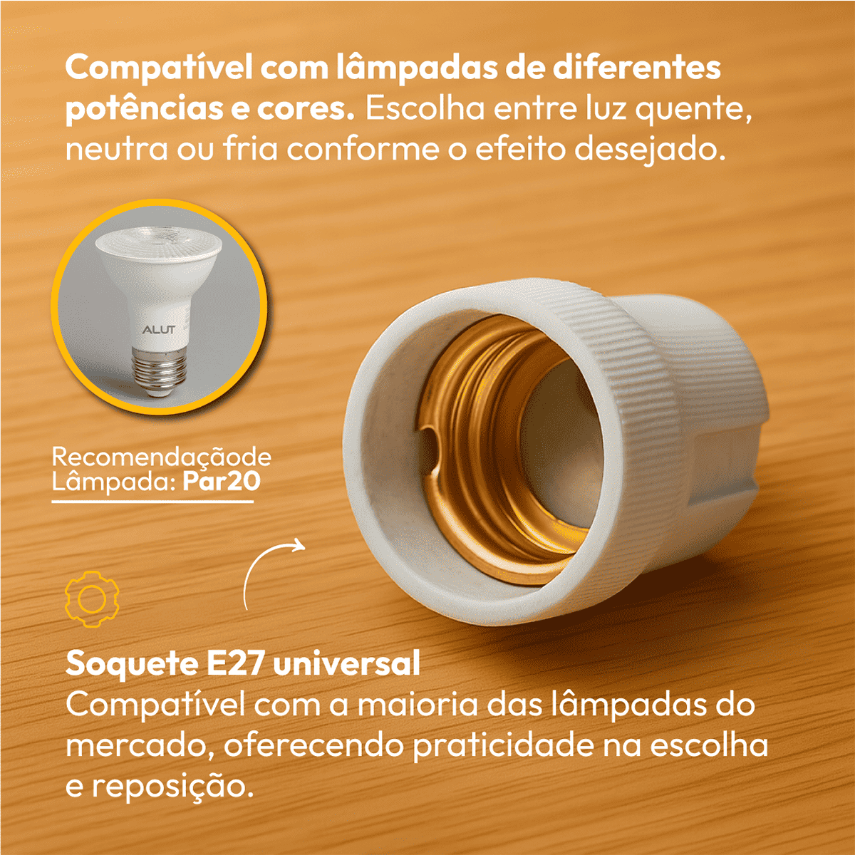 Spot Led Recuado Duo Embutir E27 Par20 Quadrado Branco Policarbonato Alut - NEO Avant