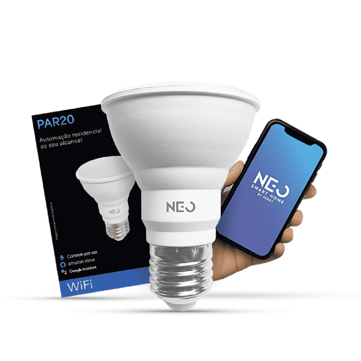 Lâmpada Led Par20 Inteligente Wifi 7w 2700K/6500K RGB E27 Branco Neo - NEO Avant