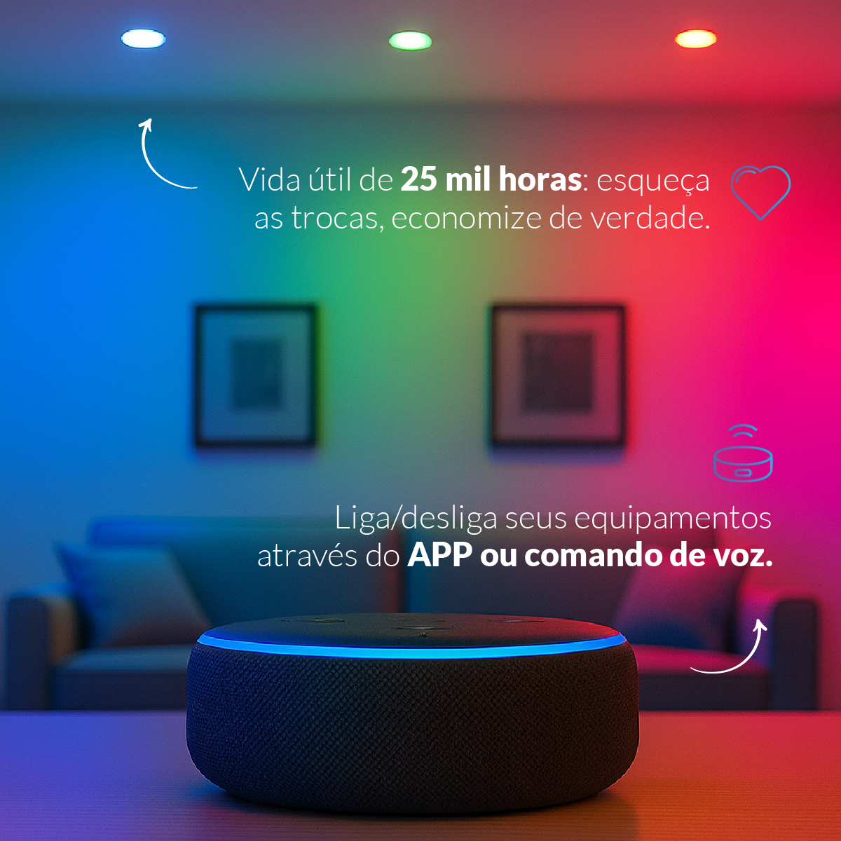 Lâmpada Led Par20 Inteligente Wifi 2.4 GHz 7w 2700K/6500K RGB E27 Branco Neo Avant