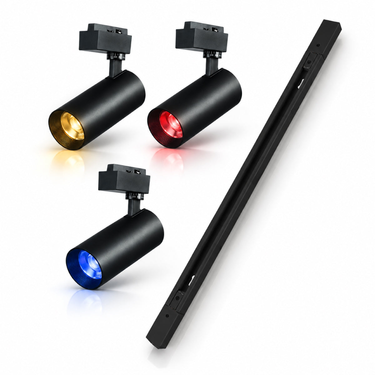 Kit 3 Spot Led Trilho Inteligente 1 Metro 60w RGB Bivolt Preto Neo - NEO Avant