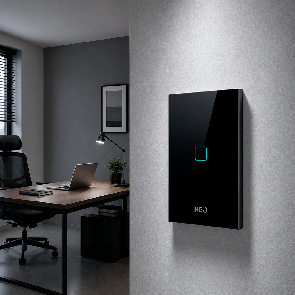 Interruptor Inteligente Zigbee 1 Botão 4x2 Bivolt Preto Neo