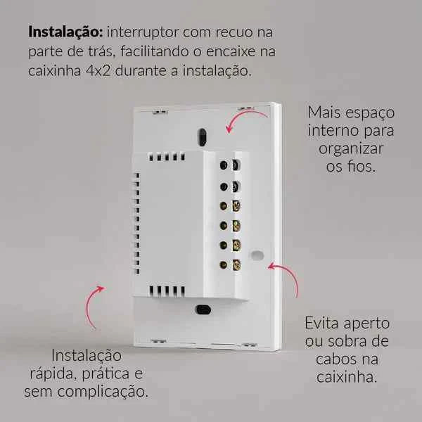 Kit Automação Hub Zigbee com Interruptores Tomada Inteligente Preto 4x2 Bivolt Neo Avant