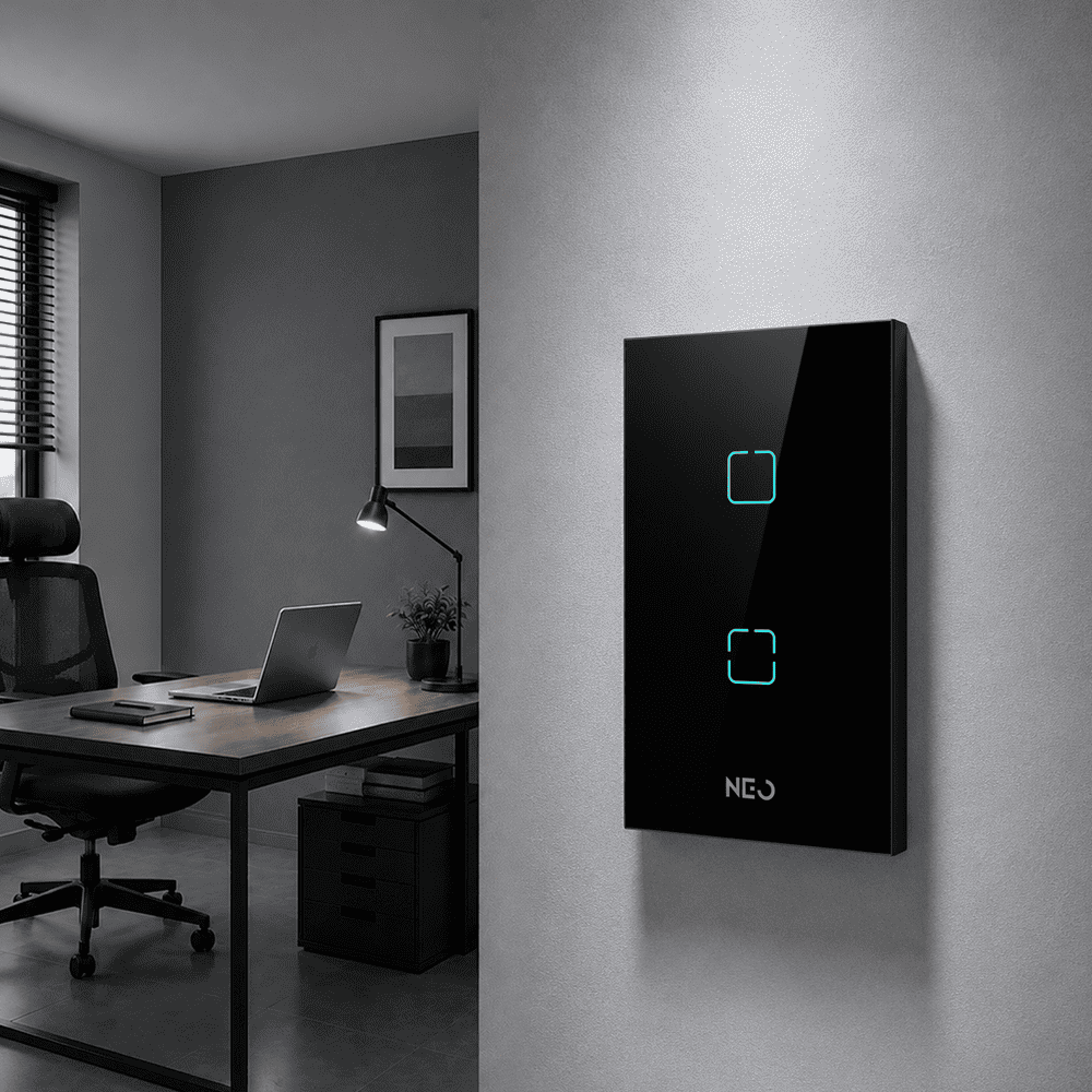 Interruptor Inteligente Zigbee 2 Botões 4x2 Bivolt Preto Neo - NEO Avant