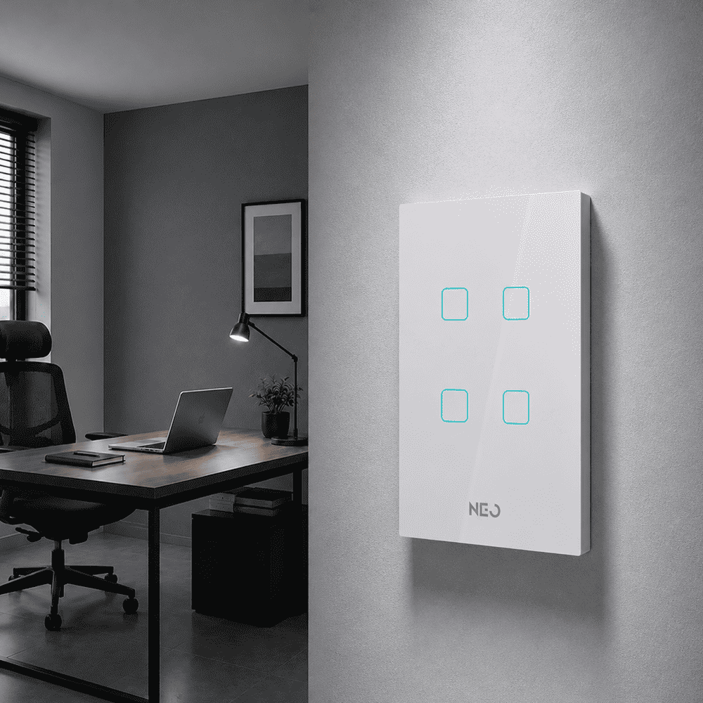Interruptor Inteligente Zigbee 4 Botões 4x2 Bivolt Branco Neo - NEO Avant