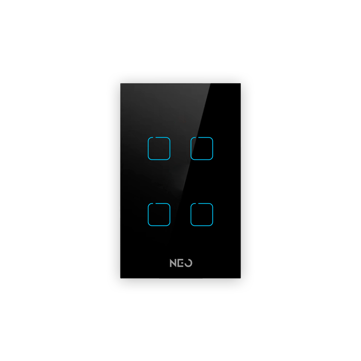 Interruptor Inteligente Zigbee 4 Botões 4x2 Bivolt Preto Neo