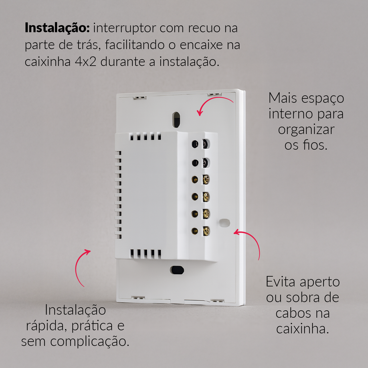 Interruptor Inteligente Zigbee 4 Botões 4x2 Bivolt Preto Neo Avant