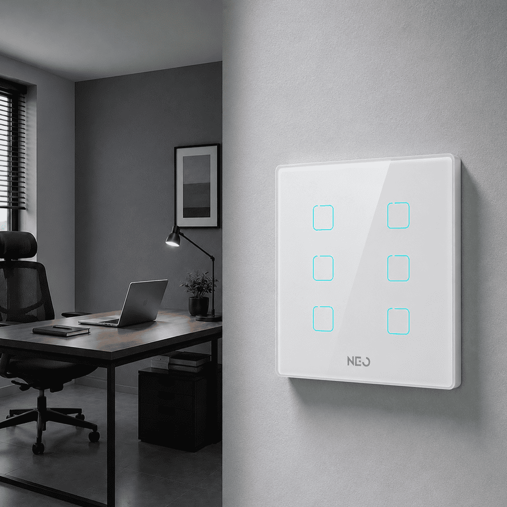 Interruptor Inteligente Zigbee 6 Botões 4x4 Bivolt Branco Neo - NEO Avant