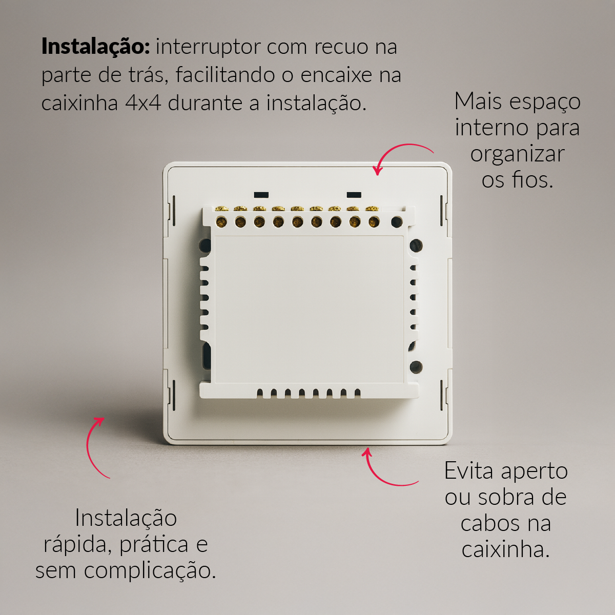 Interruptor Inteligente Zigbee 6 Botões 4x4 Bivolt Preto Neo Avant