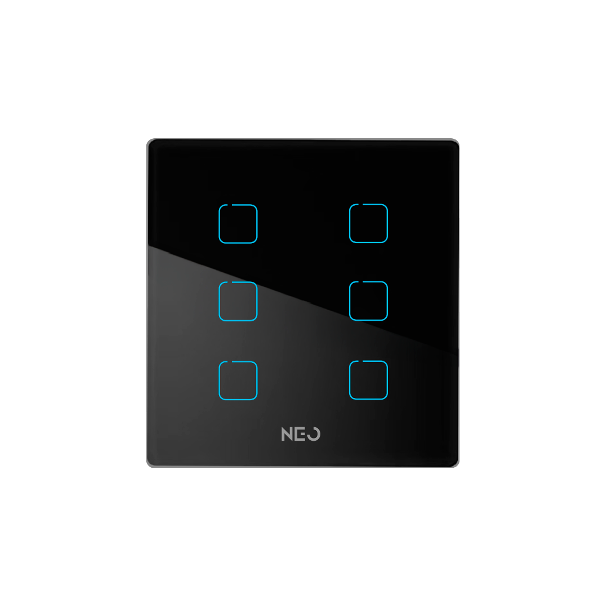 Interruptor Inteligente Zigbee 6 Botões 4x4 Bivolt Preto Neo