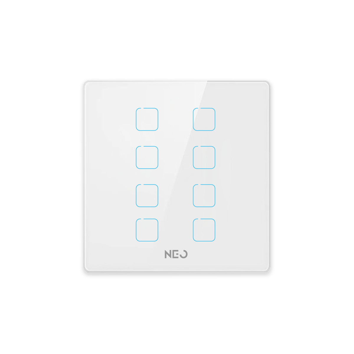 Interruptor Inteligente Zigbee 8 Botões 4x4 Bivolt Branco Neo
