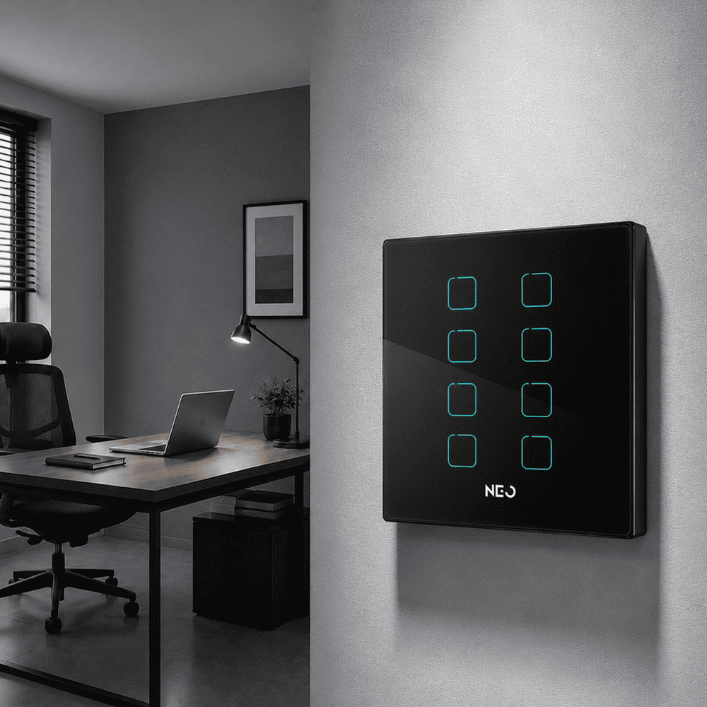 Interruptor Inteligente Zigbee 8 Botões 4x4 Bivolt Preto Neo - NEO Avant