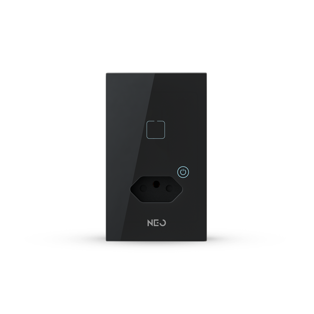 Interruptor Inteligente Zigbee 1 Botão Com Tomada 10A 4x2 Bivolt Preto Neo