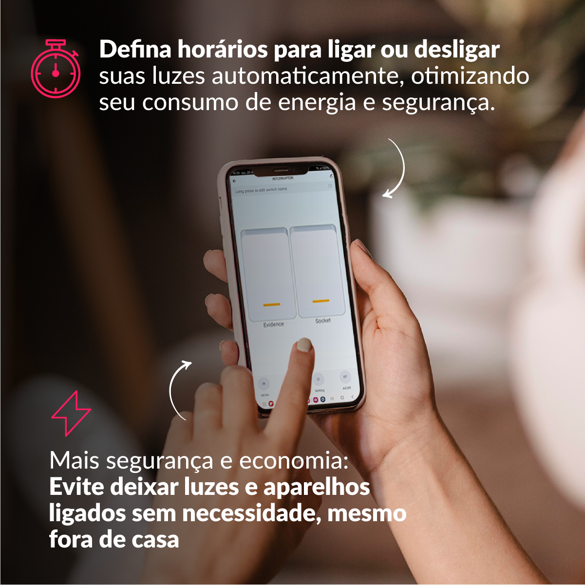 Interruptor Inteligente Zigbee 1 Botão Com Tomada 4x2 Bivolt Branco Neo Avant