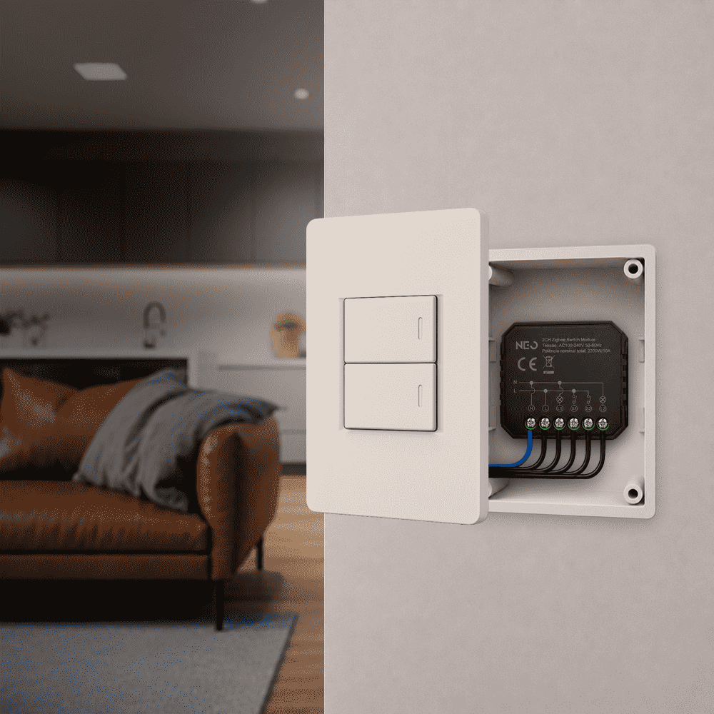 Mini Módulo Relé Interruptor Inteligente Zigbee 2 Canais 5A Neo - NEO Avant