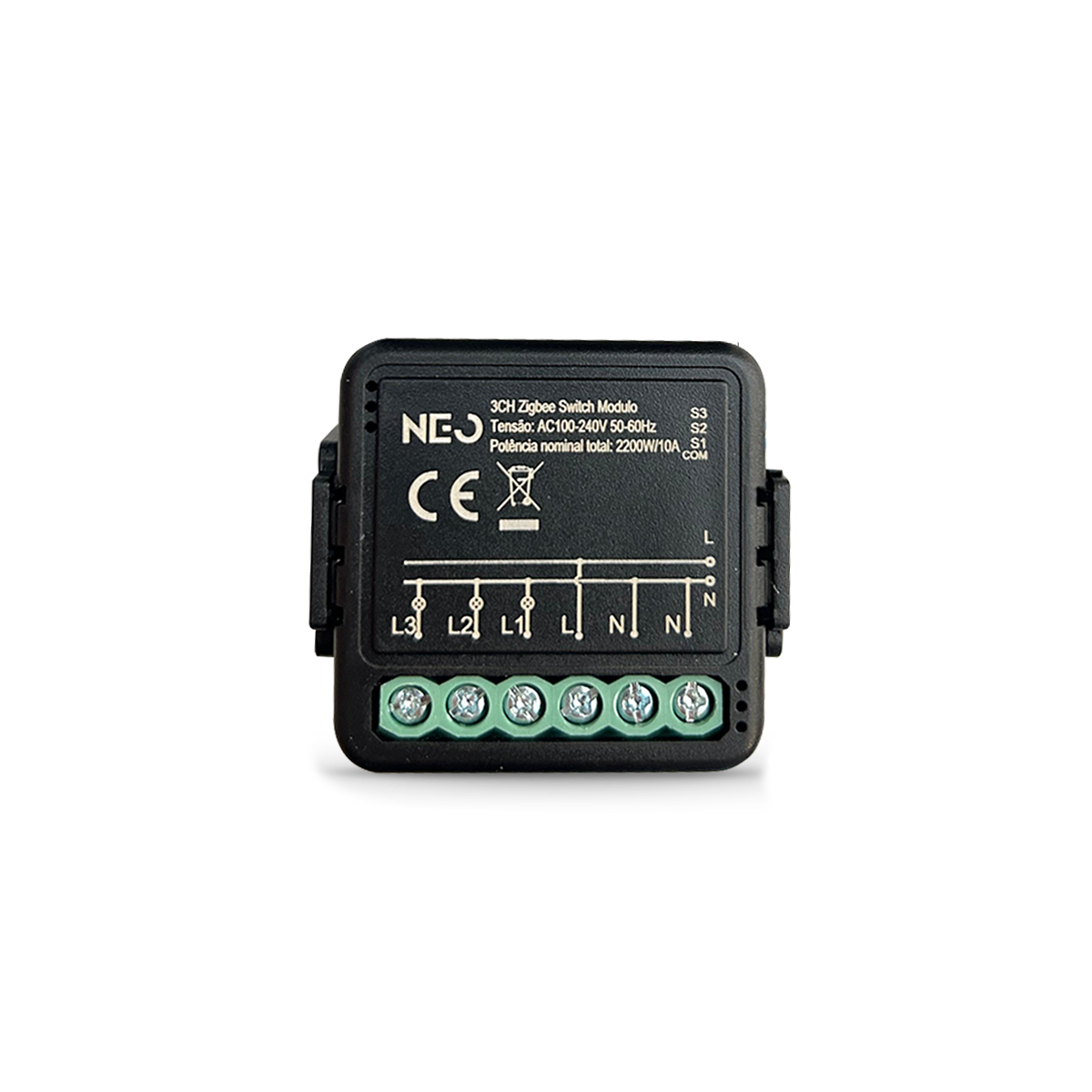 Mini Módulo Relé Interruptor Inteligente Zigbee 3 Canais 3A Neo