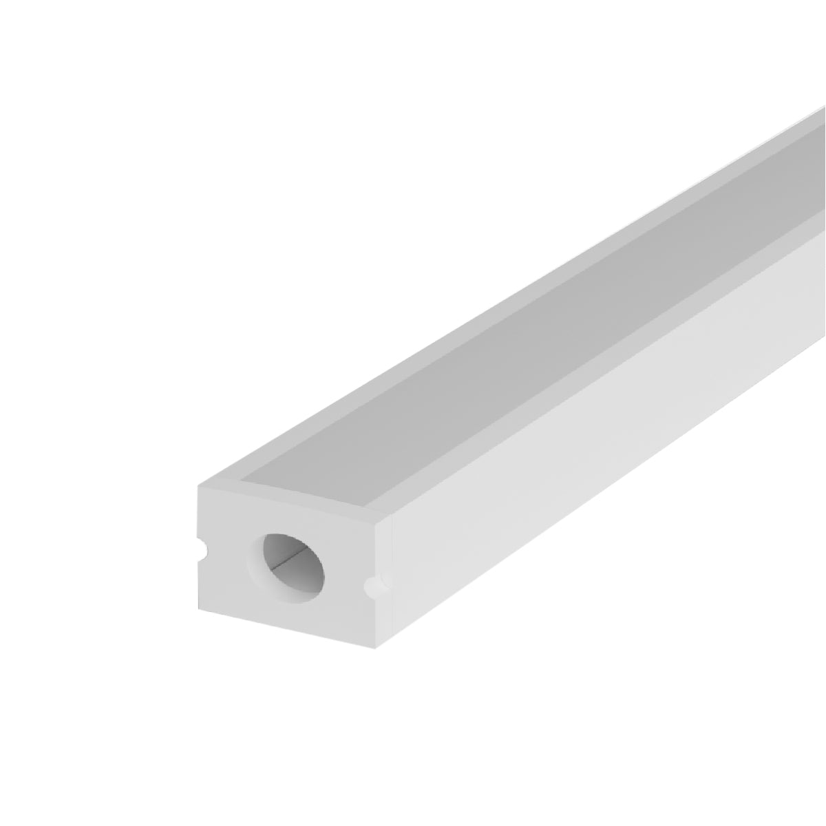 Perfil Led Barra 2m Slat 17x15mm Sobrepor Branco Alut