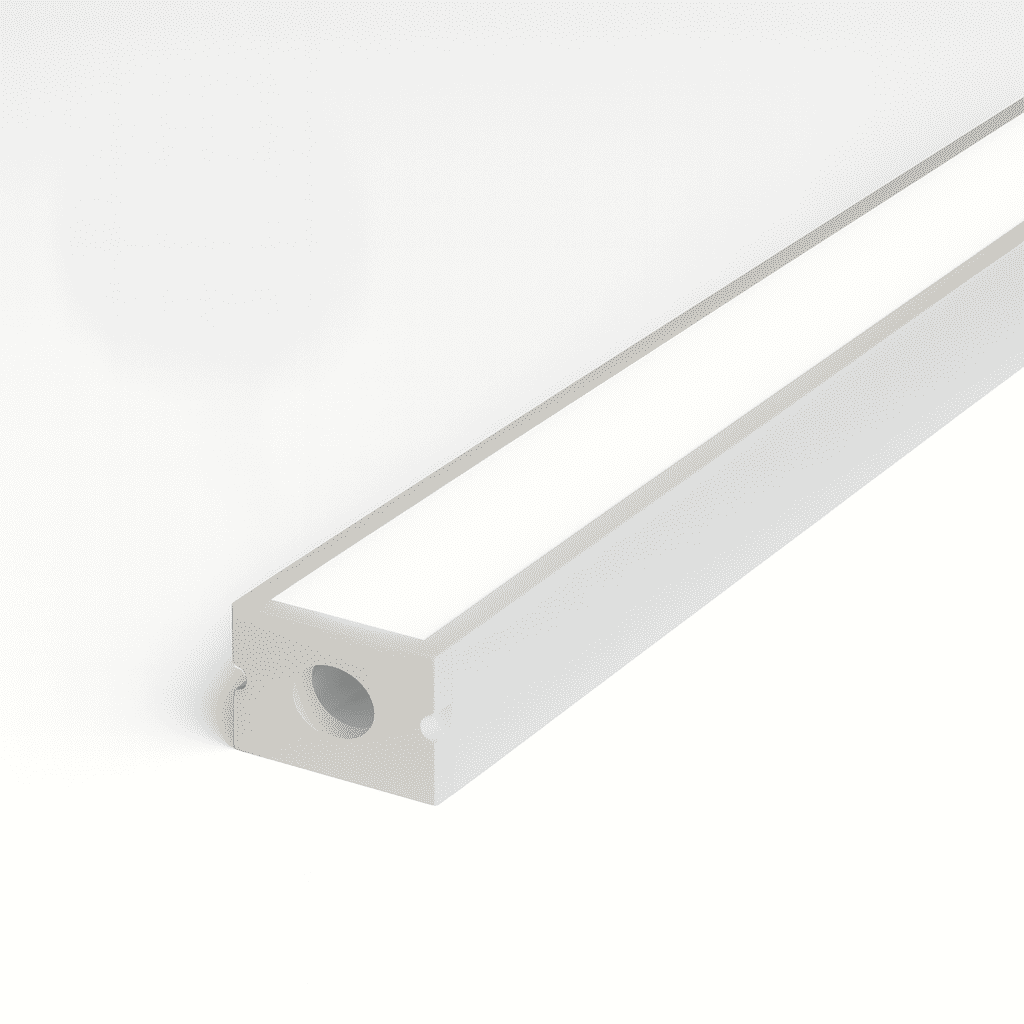 Perfil Led Barra 2m Slat 17x15mm Sobrepor Branco Alut - NEO Avant