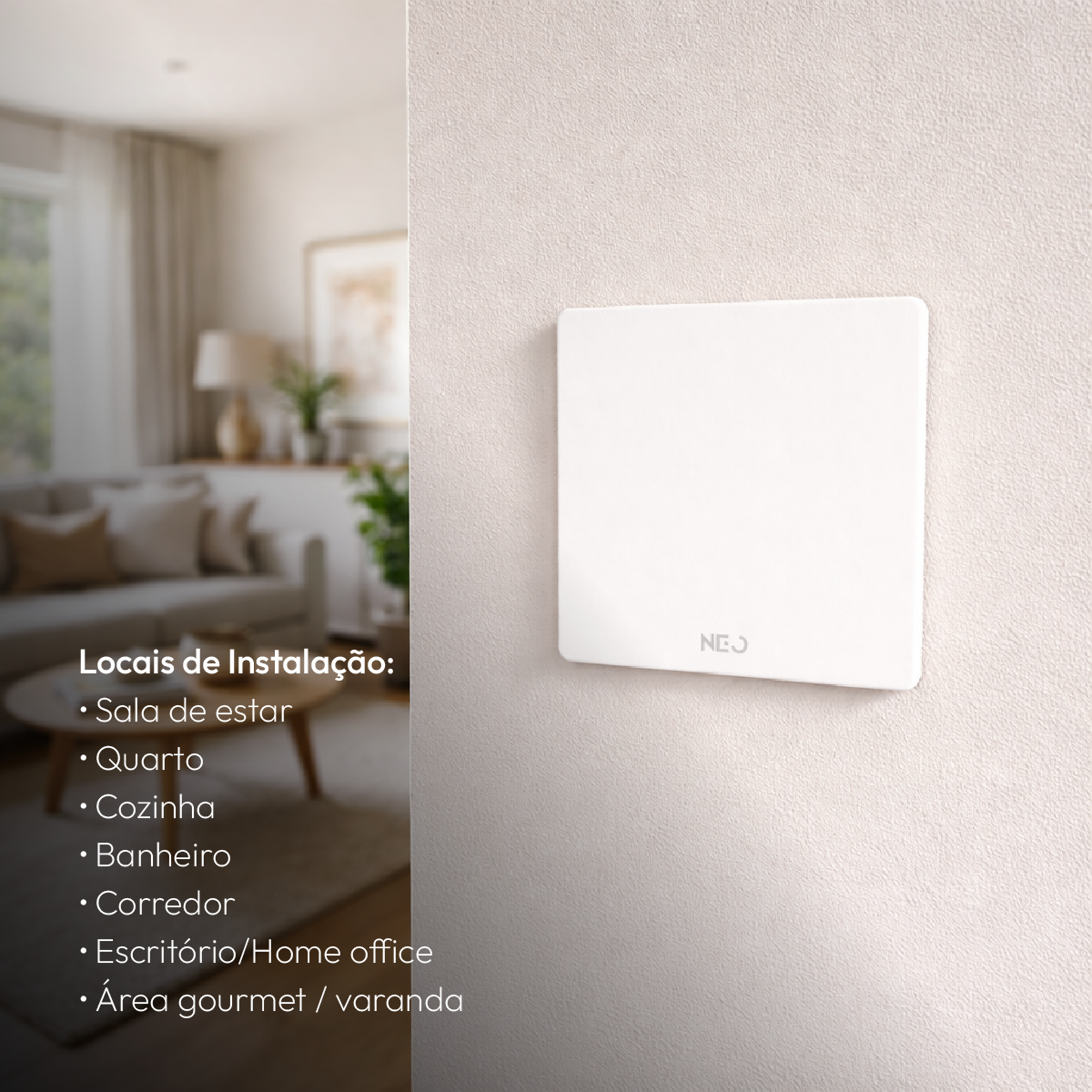 Placa Cega Espelho de Interruptor ou Tomada Liso 4X4 Branco Neo