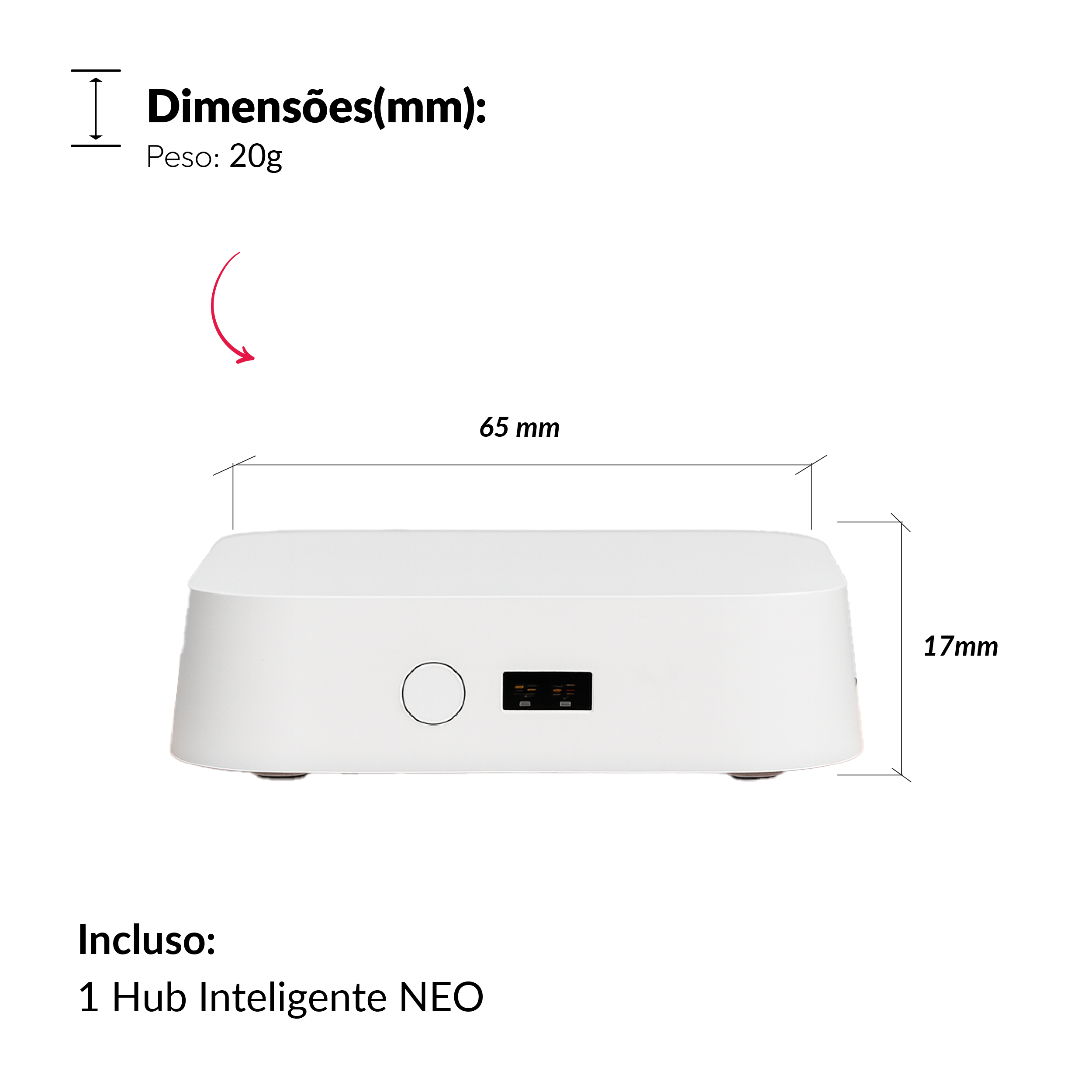 Hub Zigbee Sem Fio Central Inteligente Smart Neo Avant