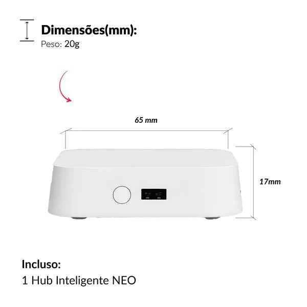 Kit Automação Hub Zigbee com Interruptores Tomada Inteligente Preto 4x2 Bivolt Neo Avant