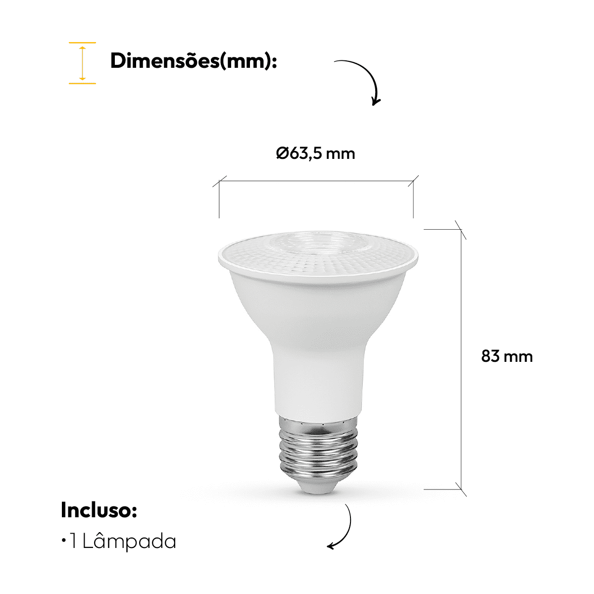 Lâmpada Led Par20 7w 2700k Branco Quente E27 Bivolt Alut - NEO Avant