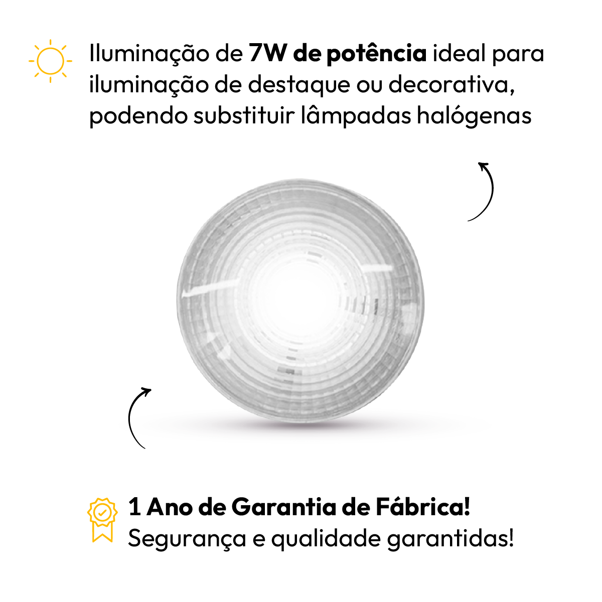 Lâmpada Led Par20 7w 4000k Branco Neutro E27 Bivolt Alut