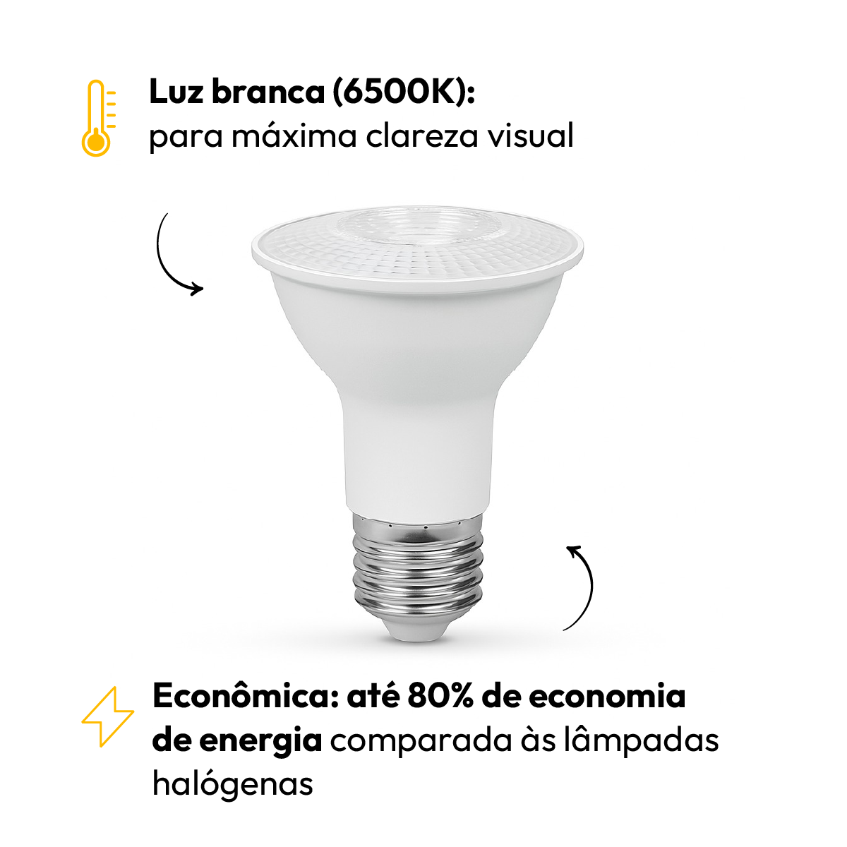 Lâmpada Led Par20 7w 6500k Branco Frio E27 Bivolt Alut