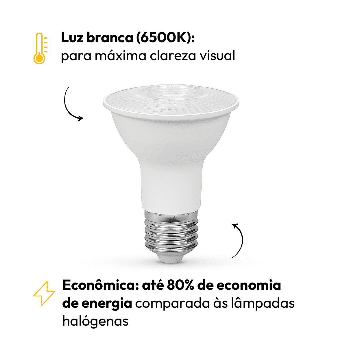Lâmpada Led Par20 7w 6500k Branco Frio E27 Bivolt Alut