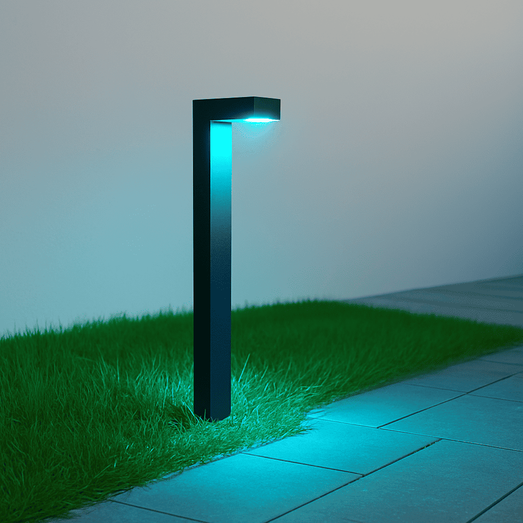 Poste Balizador Led Jardim 10w Azul Bivolt Ip65 Preto Alut - NEO Avant