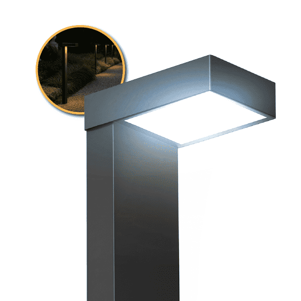 Poste Balizador Led Jardim 10w 6500k Bivolt Ip65 Preto Alut - NEO Avant