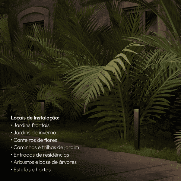 Poste Balizador Led Jardim 10w 6500k Bivolt Ip65 Preto Alut - NEO Avant
