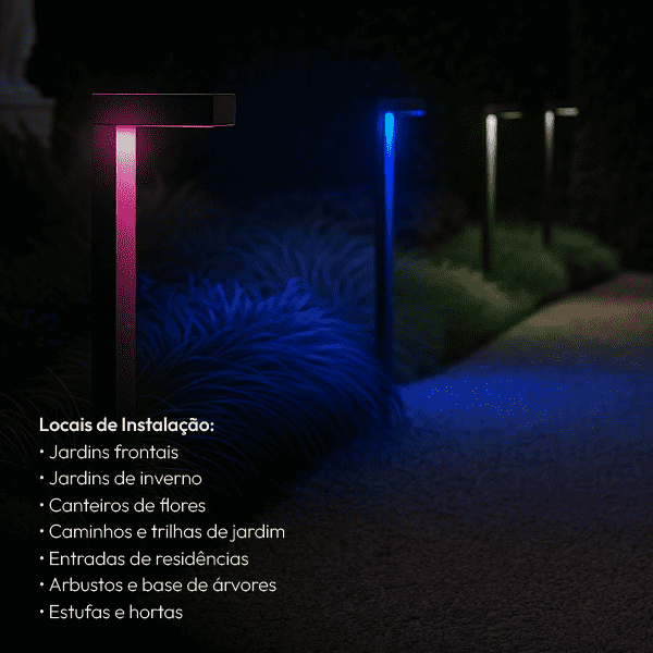 Poste Balizador Led Jardim 10w Rgb Bivolt Ip65 Preto Alut - NEO Avant