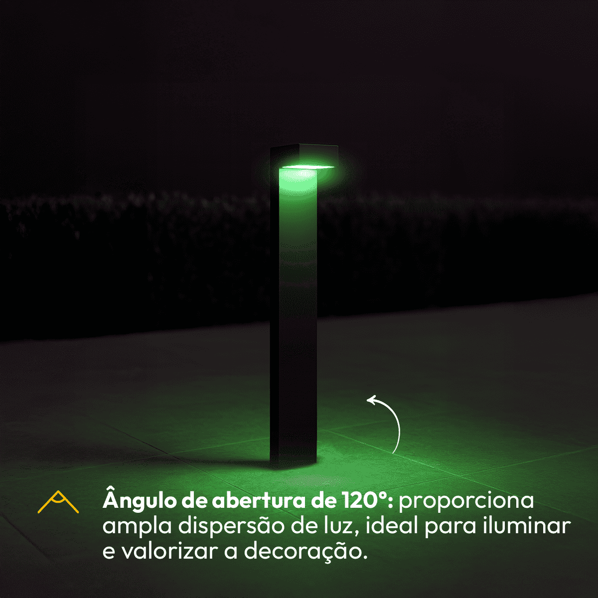 Poste Balizador Led Jardim 10w Verde Bivolt Ip65 Preto Alut - NEO Avant