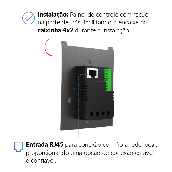 Painel de Controle Central Inteligente Nexus Connecta 8 Hub Zigbee com Alexa Preto Neo Avant