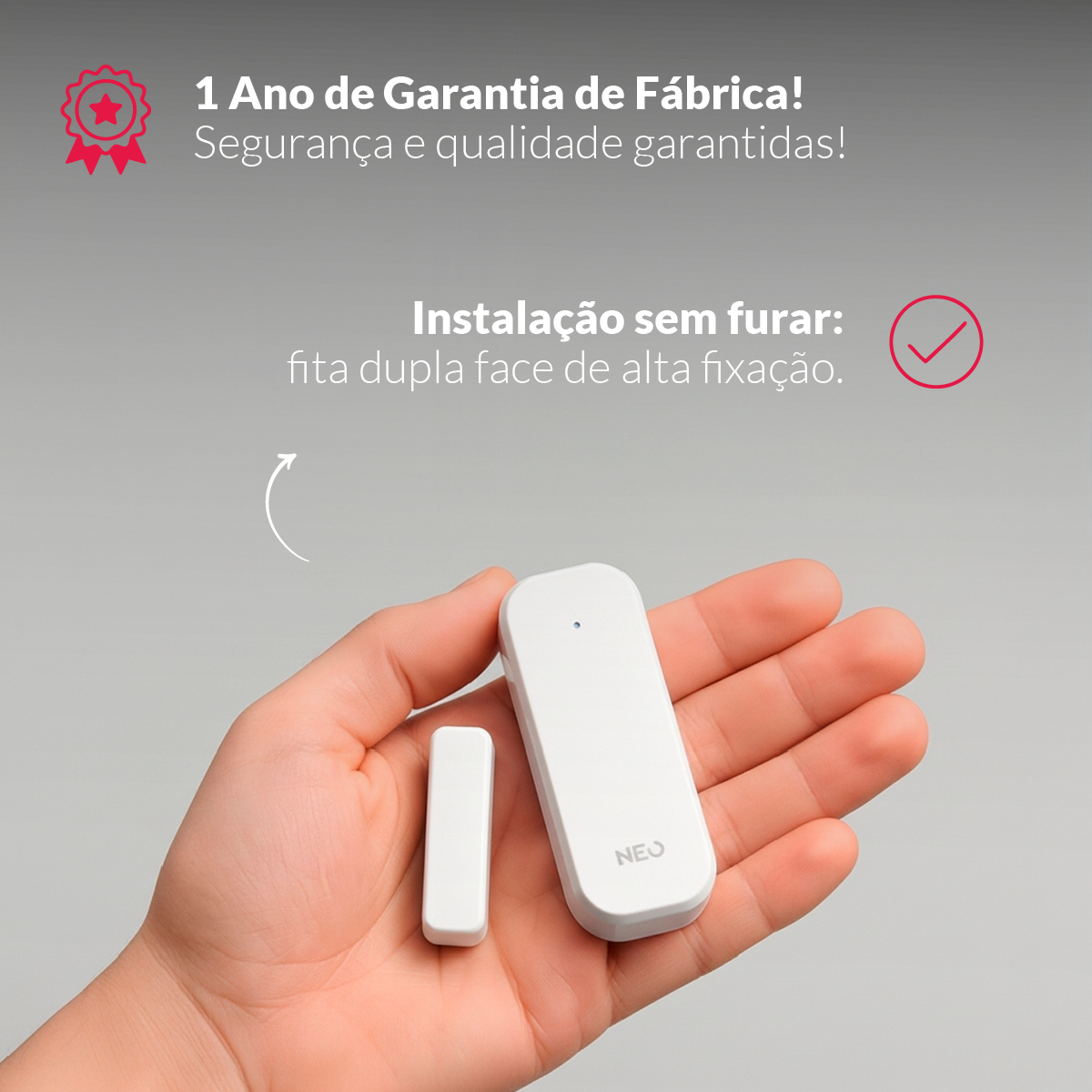 Sensor Porta e Janela Zigbee Sobrepor Branco Neo